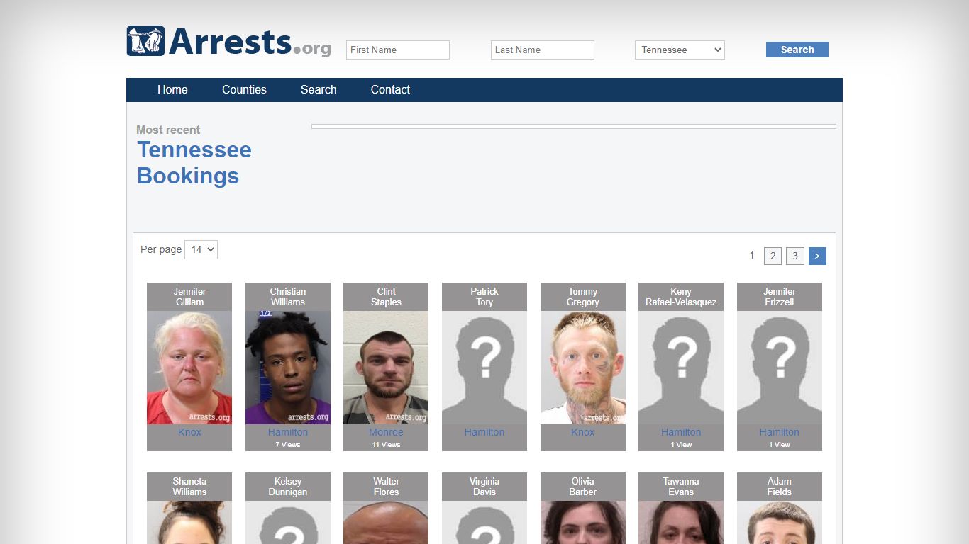 Tennessee Arrests and Inmate Search
